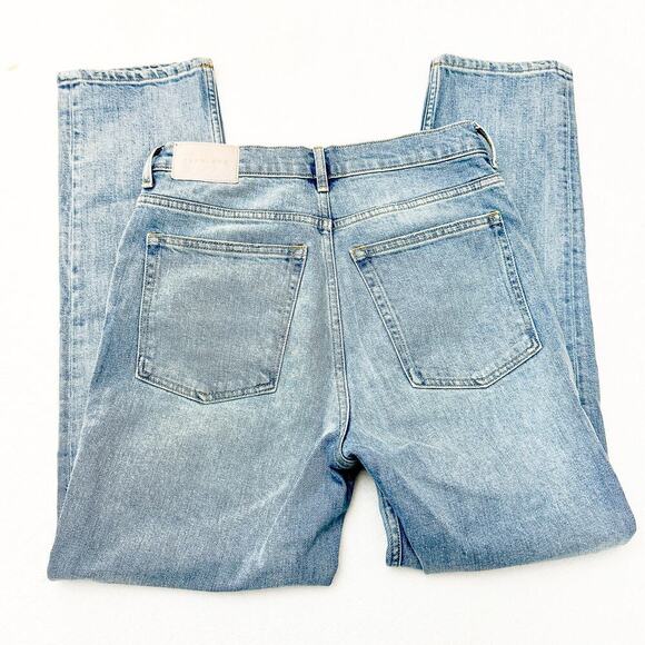 Everlane The Way High Slim Light Wash Denim Jeans Zip Fly Size 27 Crop - Picture 5 of 9